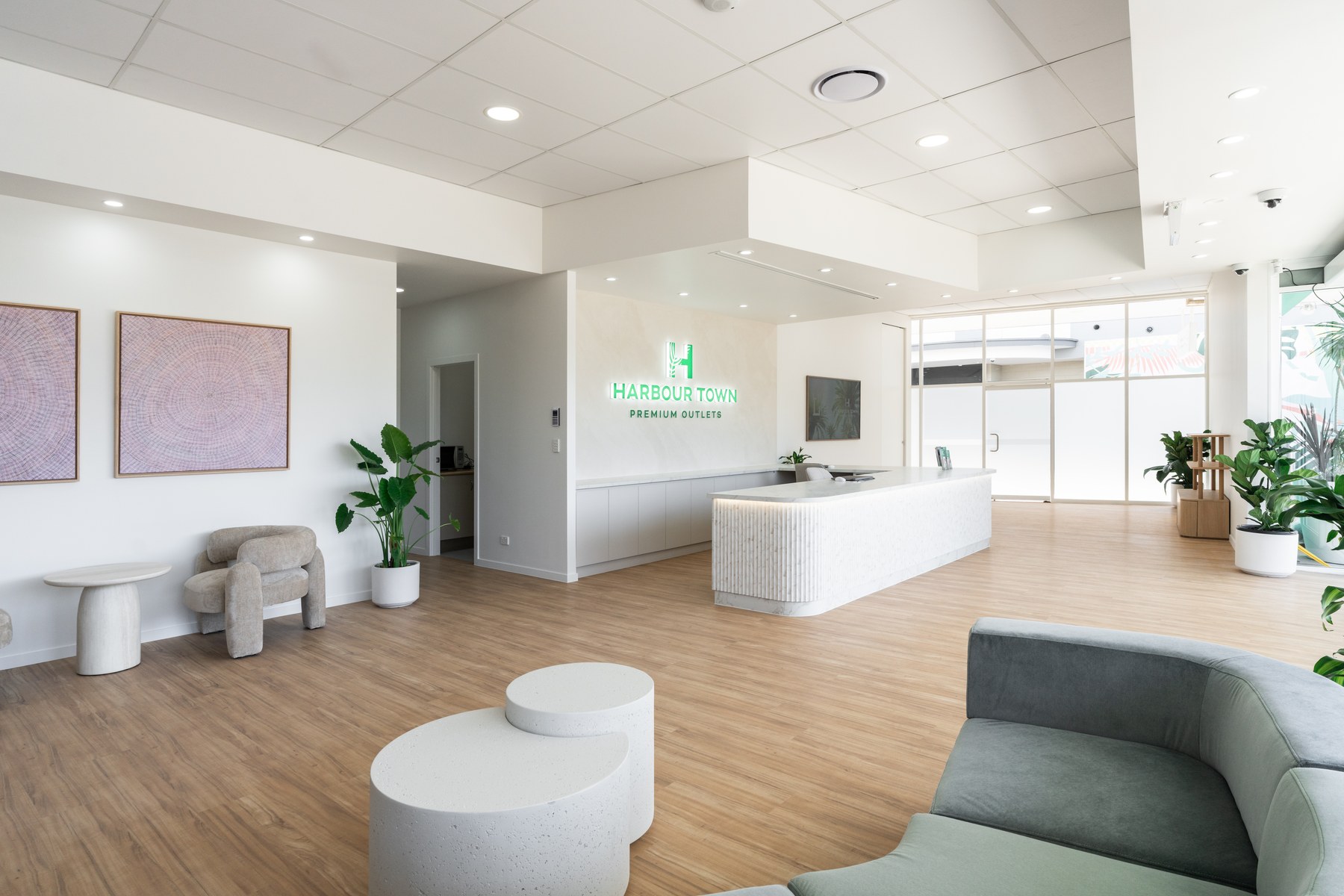 Harbour Town Tourism Lounge finished reception space